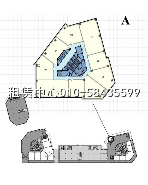 东方梅地亚中心A座平面图