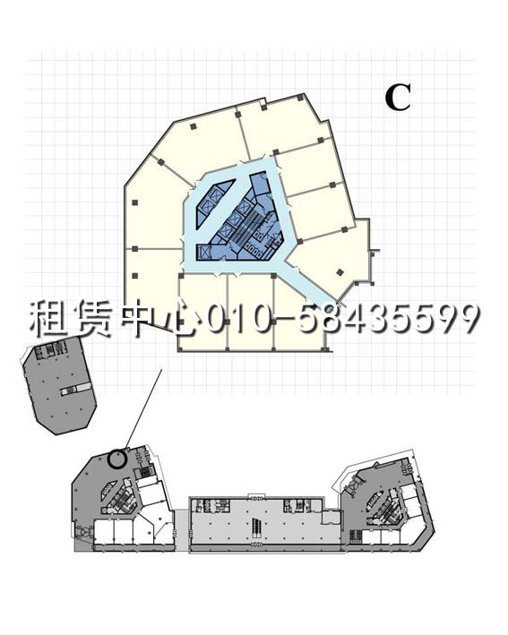 东方梅地亚中心D座平面图